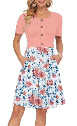 Vanya Maxi Dress in Zebra - Women's Short Sleeve Summer Dress Pleated Button Down Knee Length Dresses with Pockets 2025 Modern Red Blue Leaves Pink