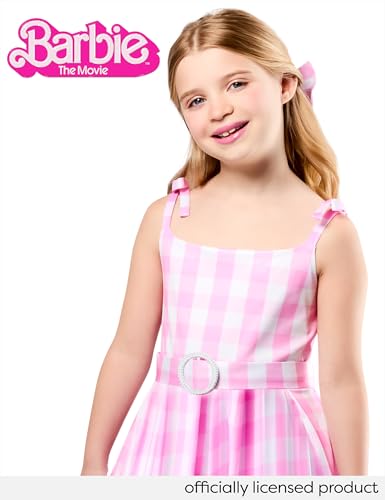 Barbie Perfect Day Costume Dress - Kids Girls Movie Outfit with Belt