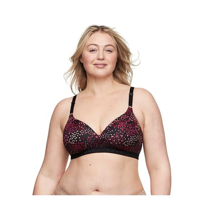 Pink Wear Everywhere Lightly Lined Bra - Warner's Women's Cloud 9 Super Soft Wireless Lightly Lined Comfort Bra 1269 Black Petals Print 32A