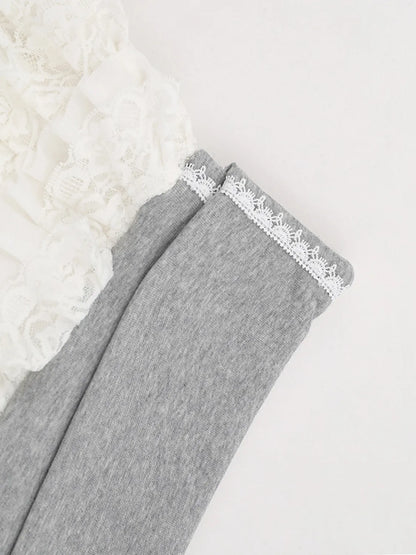 Layered Tulle Mini Skirt with Contrast Waistband