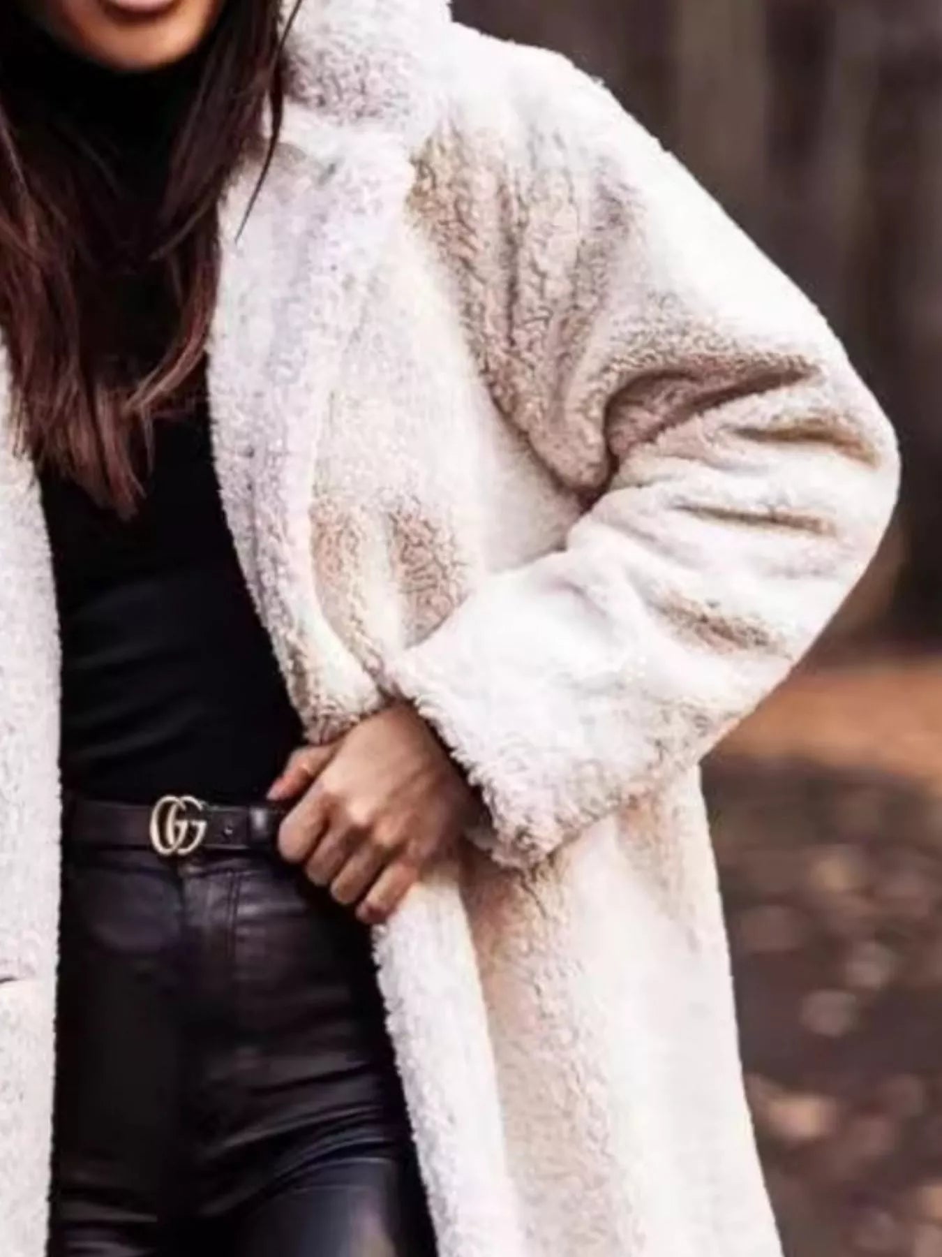 Teddy Bear Hooded Longline Outerwear