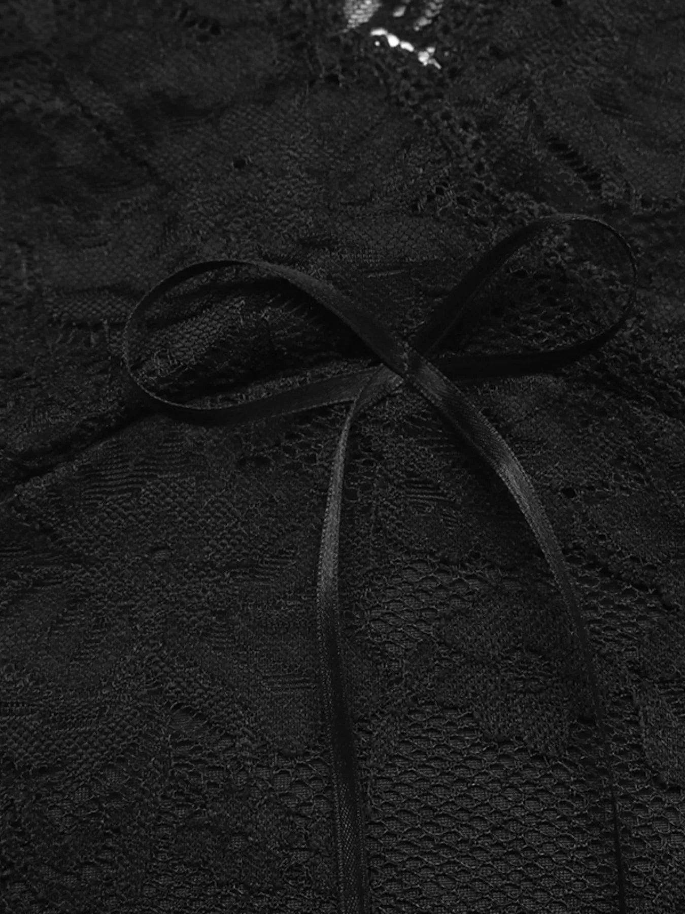 Lace V-Neck Long Sleeve Top