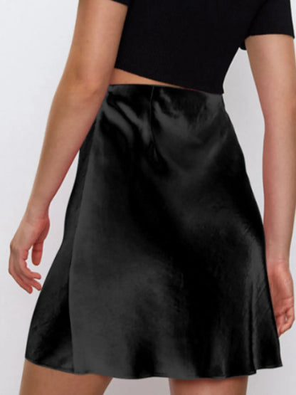 Satin Mini Skirt