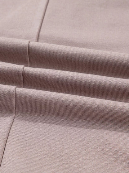 Oversize Waffle Patchwork Exposed Seam Casual Hoodie