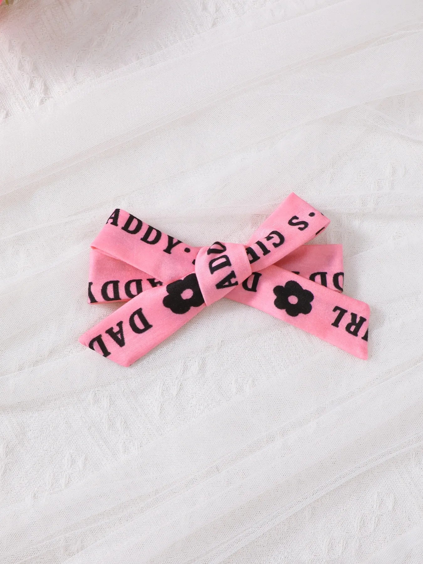 Children's Headband Letter Ruffle Sleeve Top and Shorts 3-Piece Set