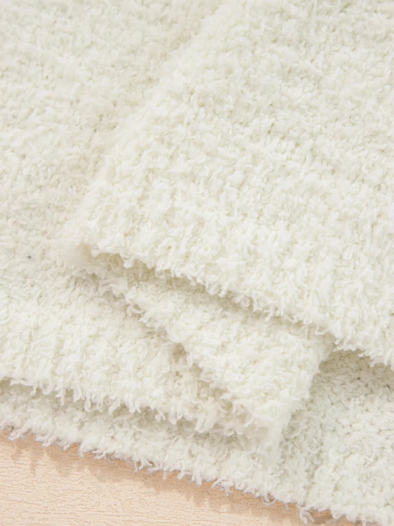 Multicolored Striped Accent Hooded Popcorn Sweater