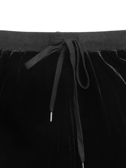 Wide-Leg Drawstring Pants