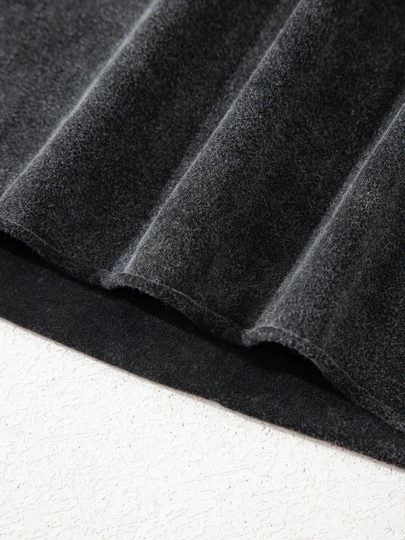 Floral Embroidered Mineral Wash Crew Neck T Shirt