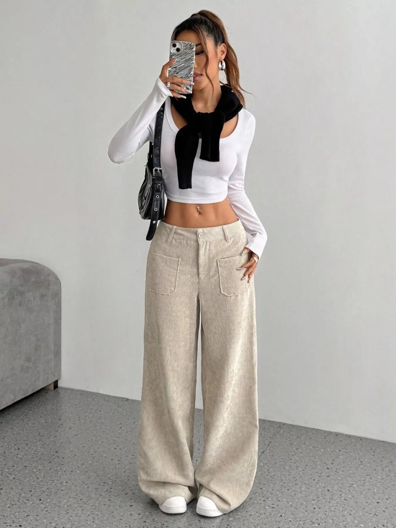 Wide Leg Corduroy Pants
