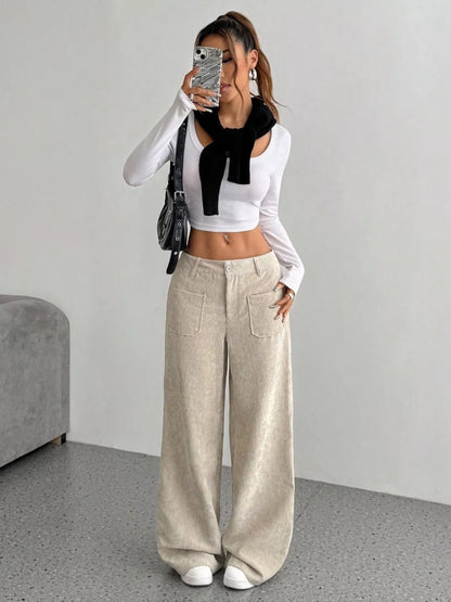 Wide Leg Corduroy Pants