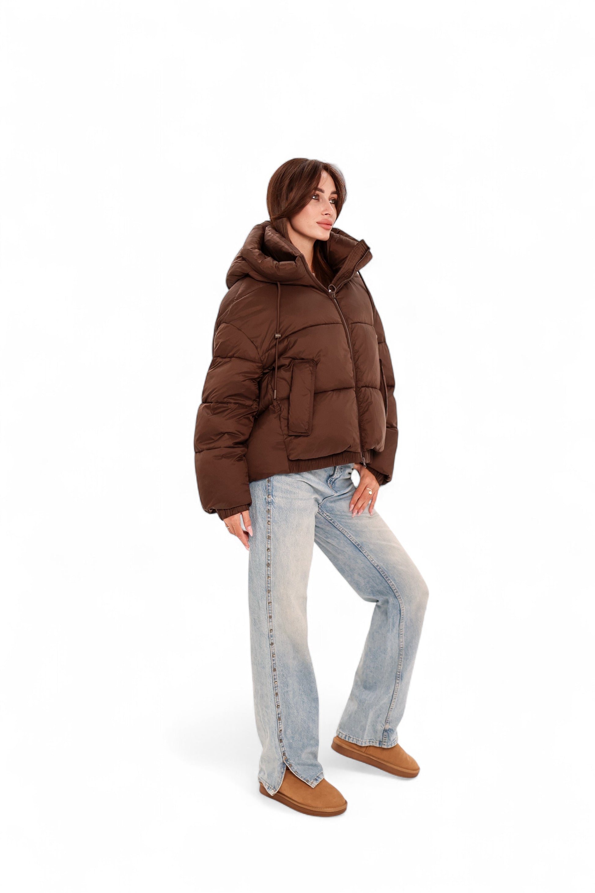 Dark Chocolate Insulated Bio-Down Jacket