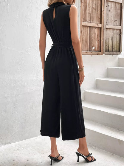 Sleeveless Wide Leg Jumpsuit