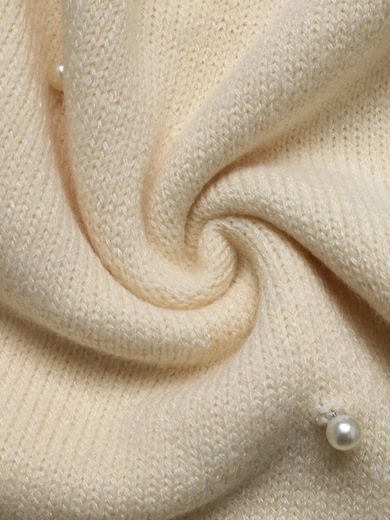 Pearl Embellished Button-Up Cardigan