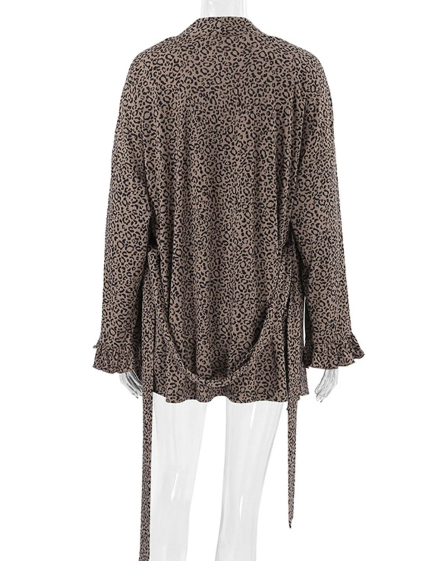 Leopard Cami Cardigan and Shorts 3-Piece Set