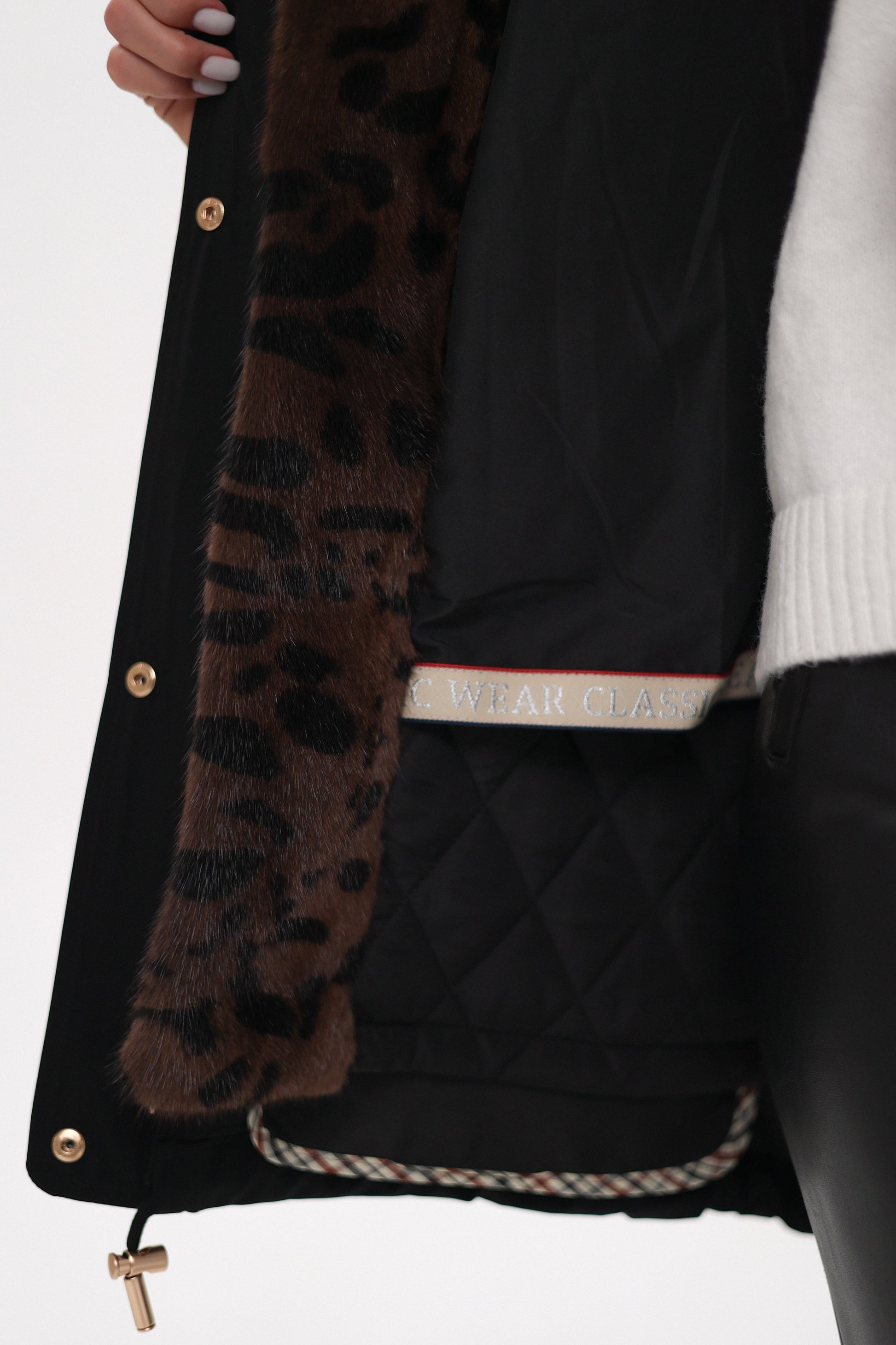 Genuine Scandinavian Mink Fur Parka with Rabbit Fur Insulation