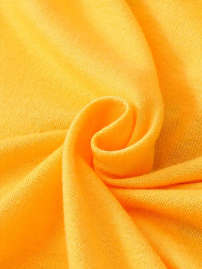 Children's Round Neck Letter Graphic T-Shirt and Distressed Jeans Set