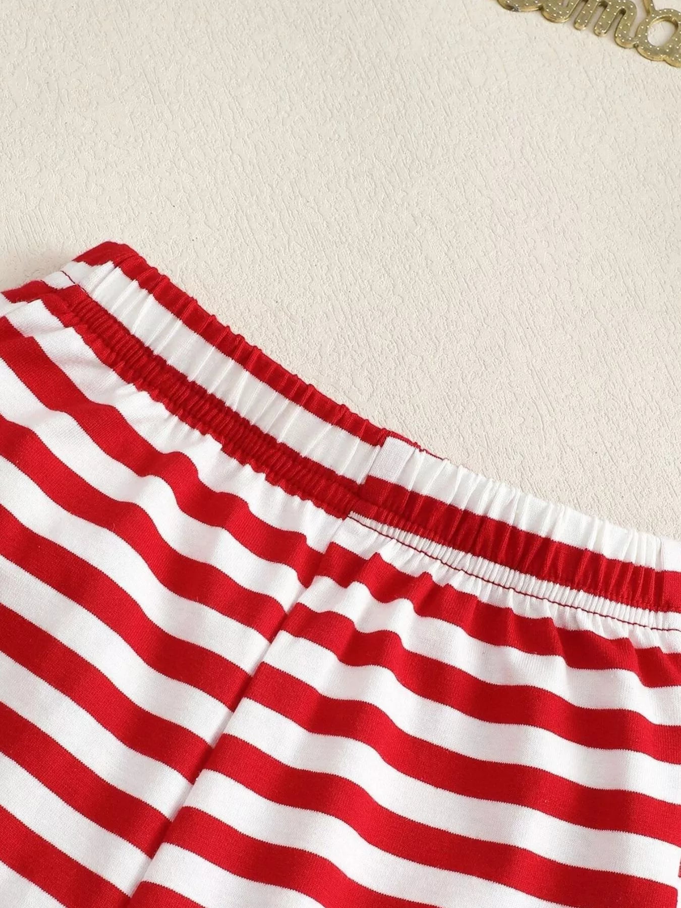 Children's Christmas Striped Pajama Set