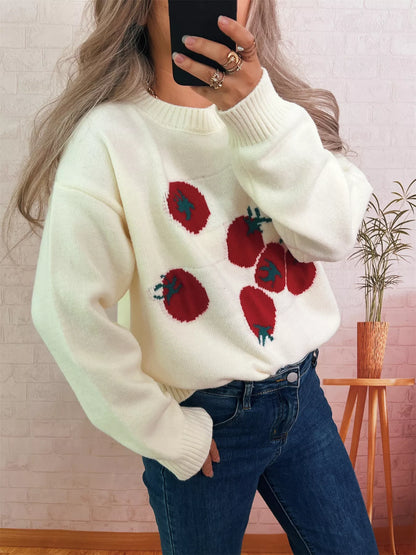 Persimmon Round Neck Long Sleeve Sweater