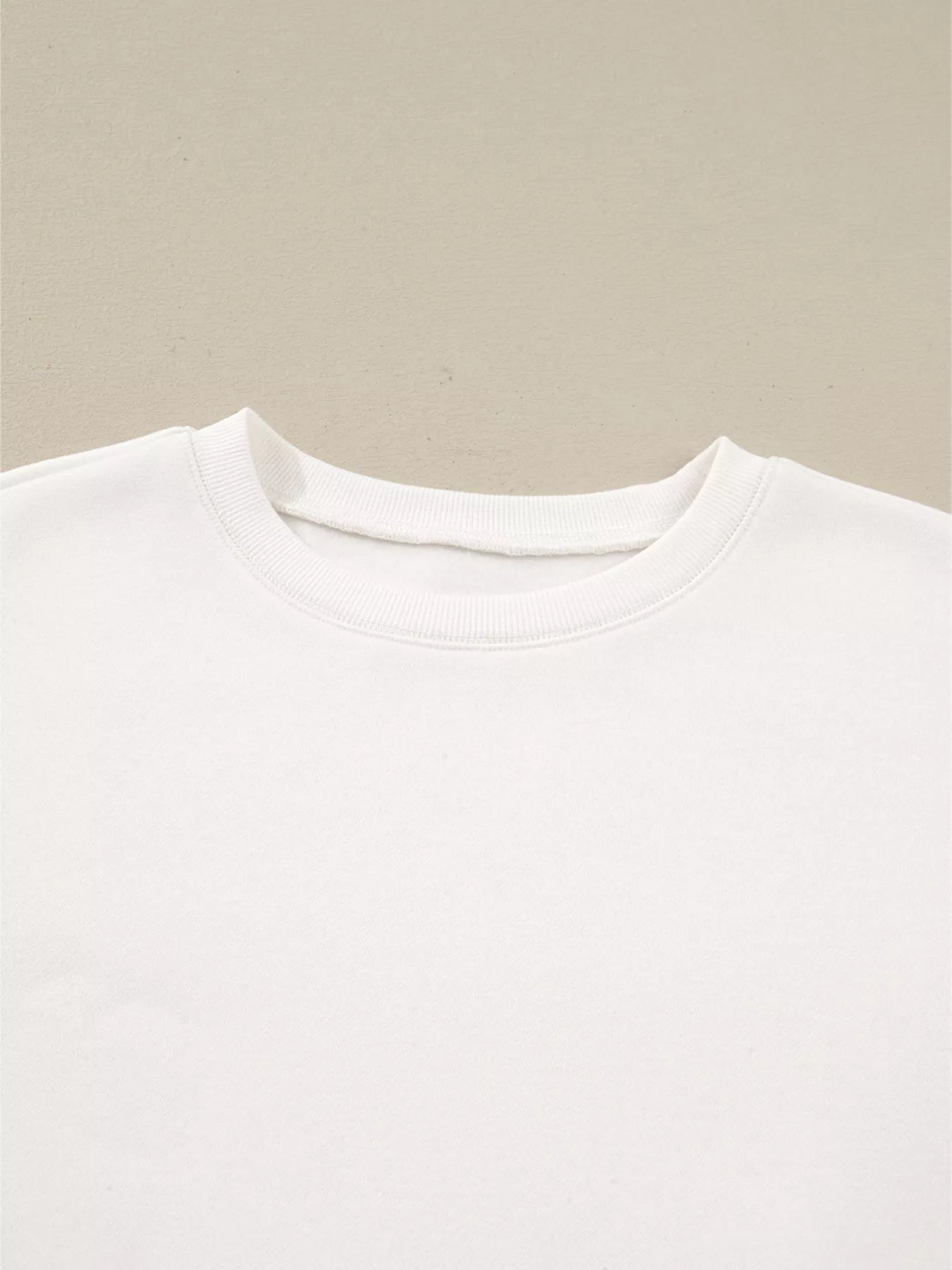 Color Block Patchwork Drop Shoulder Pullover and Shorts Set