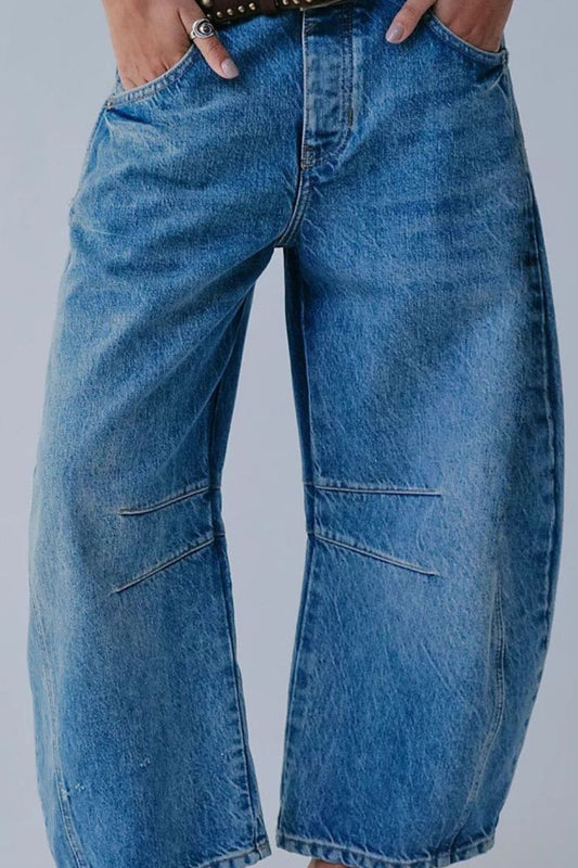 Wide Leg Jeans with Pockets