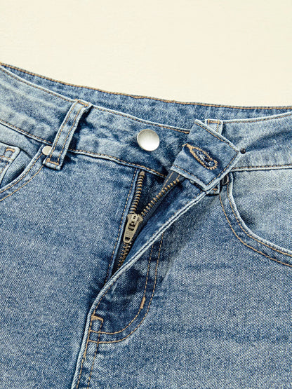 Vintage Washed Seam Detail Shift Jeans