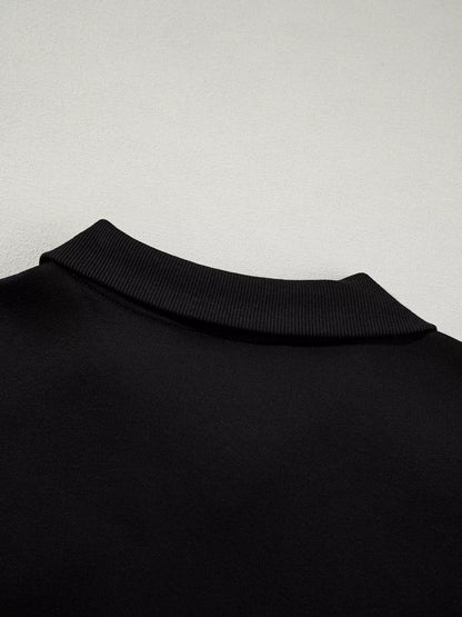 Drop Shoulder Zip Up Jacket and Drawstring Pants Active 2pcs Set