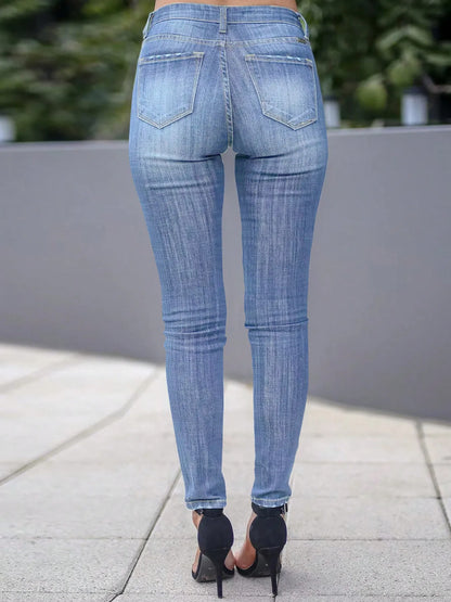 Skinny Fit Washed Jeans