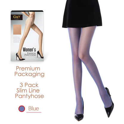 Women's 20D Sheer Control Top Pantyhose - 3 Pack Ultra Thin Tights with Reinforced Toes