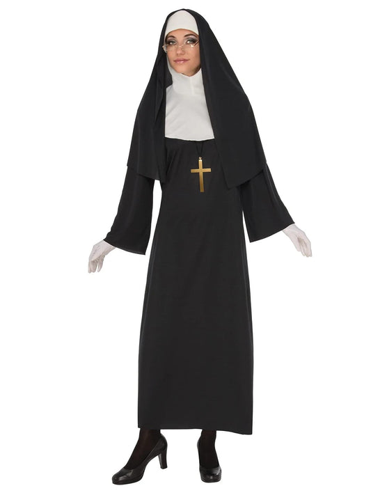 Nun Costume - Classic Women's Religious Halloween Outfit Large As Shown