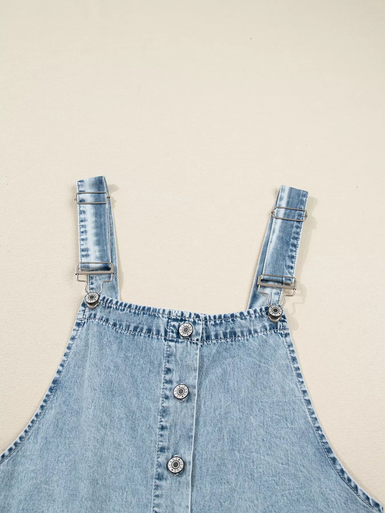 Tiered Flowy Overall Denim Dress