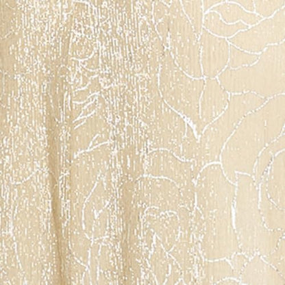 Women's Metallic Mesh Draped Gown Alabaster