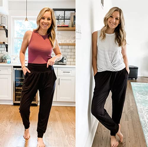 Women's Cozy Yoga Joggers Pants Loose Workout Sweatpants Comfy Lounge Pants with Pockets