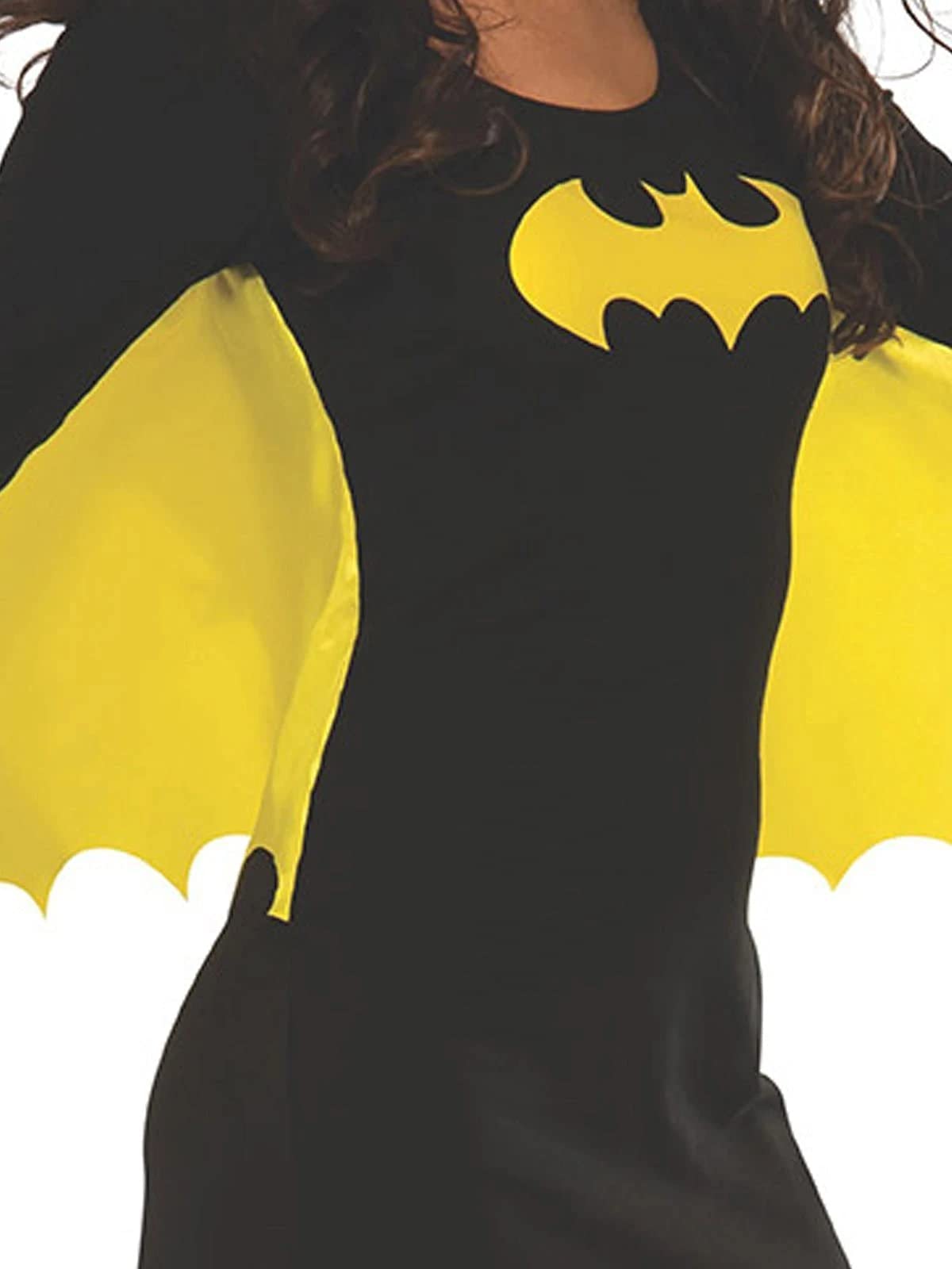 Batgirl Costume Dress - Women's DC Superhero Outfit with Yellow Logo