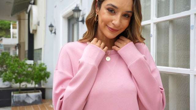 Womens Casual Loose Fit Sweatshirt Trendy Tops Crewneck Side Split Long Sleeve Shirts