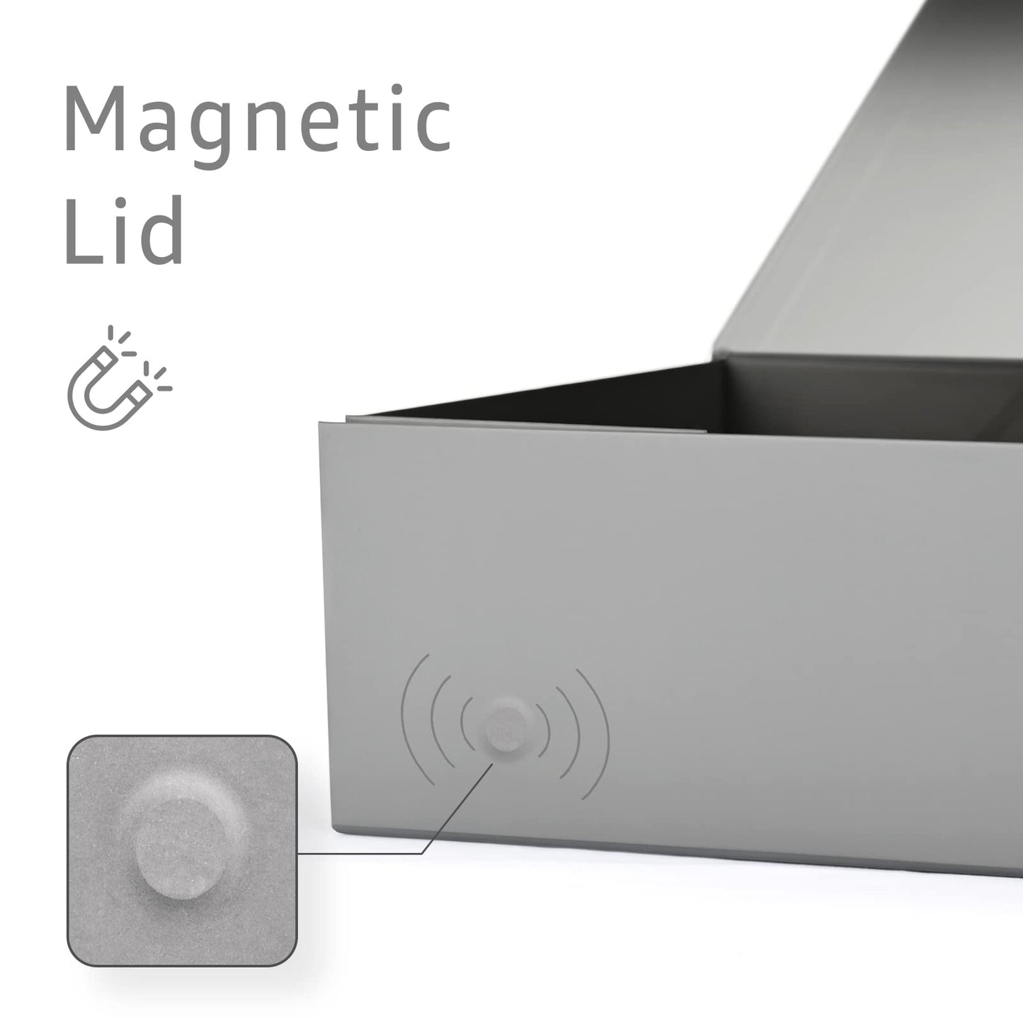 Gift Boxes with Lids 2 Pack - Magnetic Closure with Ribbon, Card, Filler & Sticker