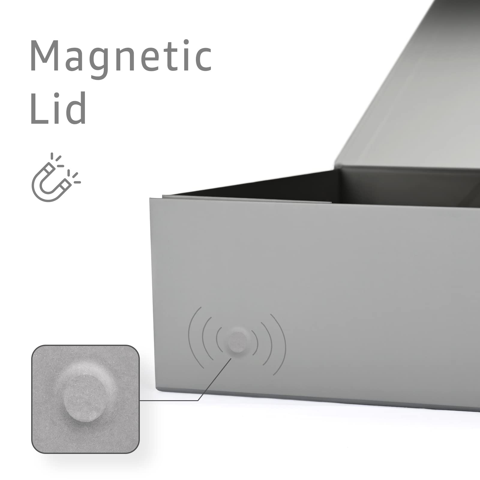 Gift Boxes with Lids 2 Pack - Magnetic Closure with Ribbon, Card, Filler & Sticker