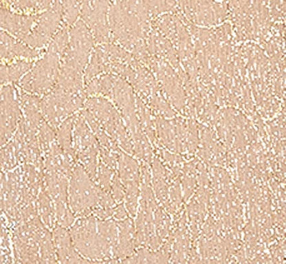 Women's Metallic Mesh Draped Gown Rose Gold