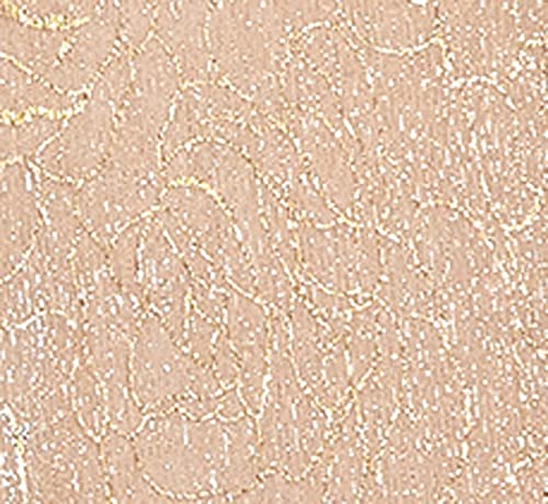 Women's Metallic Mesh Draped Gown Rose Gold