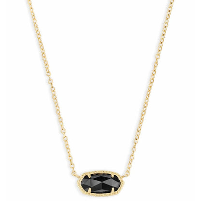 Kendra Scott Elisa Pendant Necklace - 14k Gold Plated Delicate Fashion Jewelry for Women GOLD - BLACK