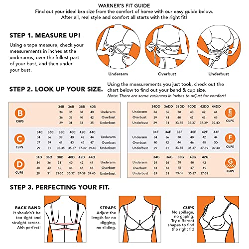 Pink Wear Everywhere Lightly Lined Bra - Warner's Women's No Side Effects Underarm-Smoothing Comfort Wireless Lightly Lined T-Shirt Bra 1056