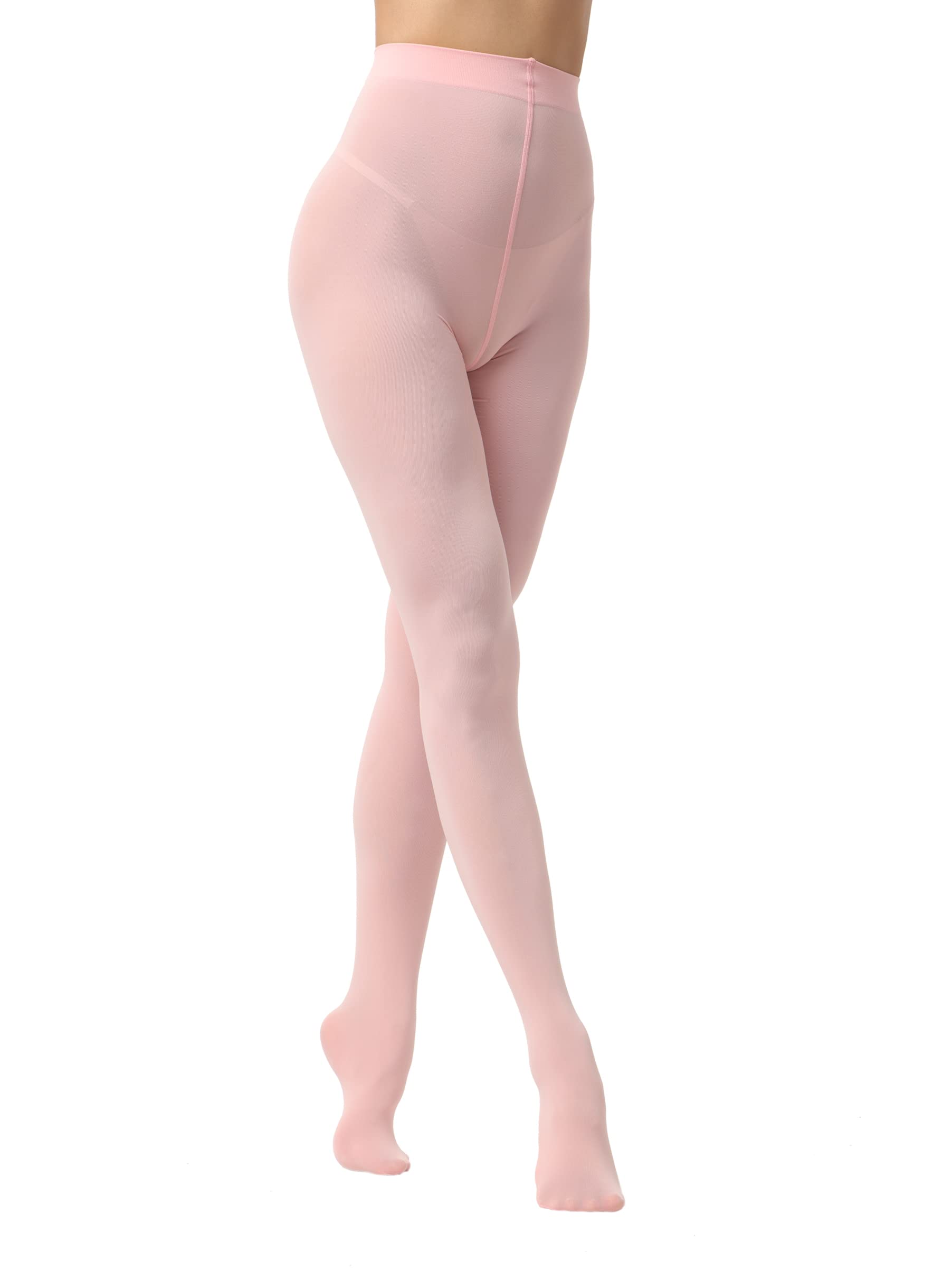 Women's 80 Den Opaque Tights - Soft Microfiber Pantyhose with 3D Stretch Technology