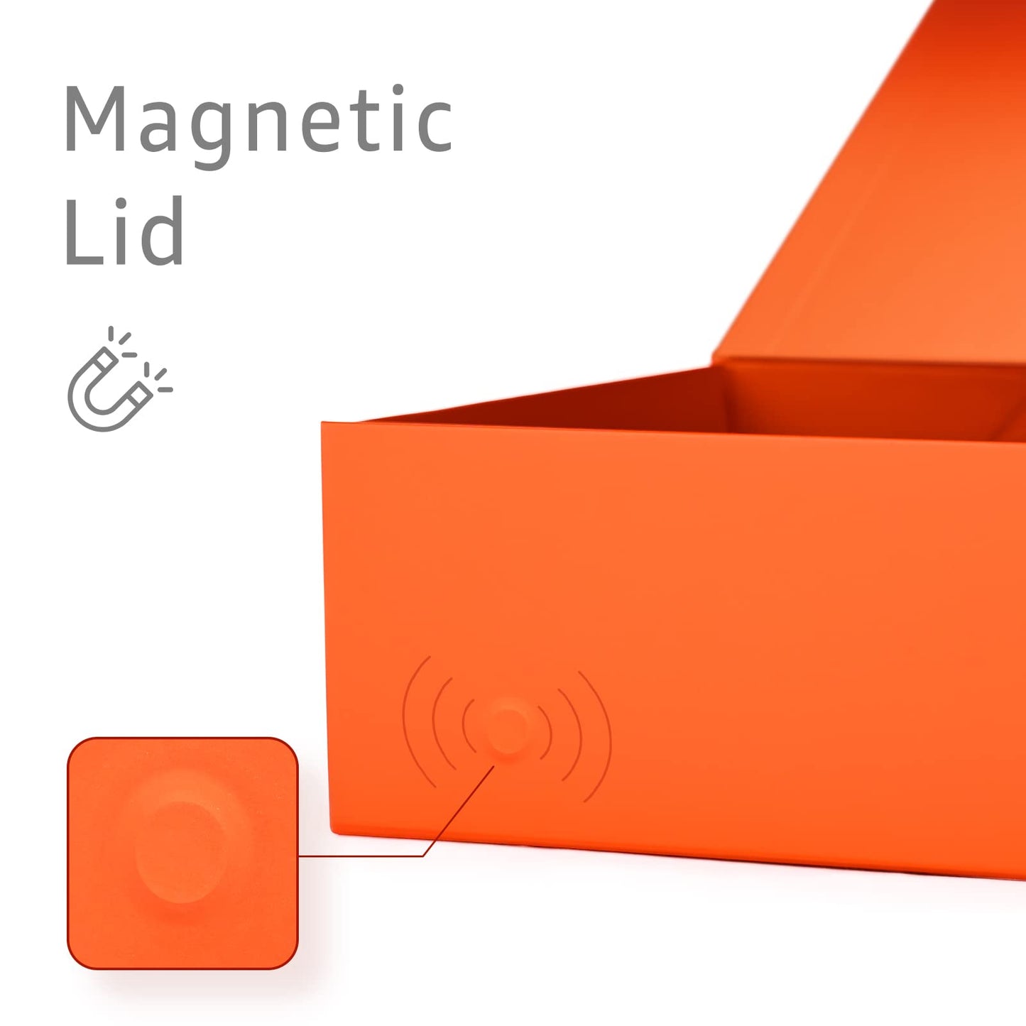 Gift Boxes with Lids 2 Pack - Magnetic Closure with Ribbon, Card, Filler & Sticker