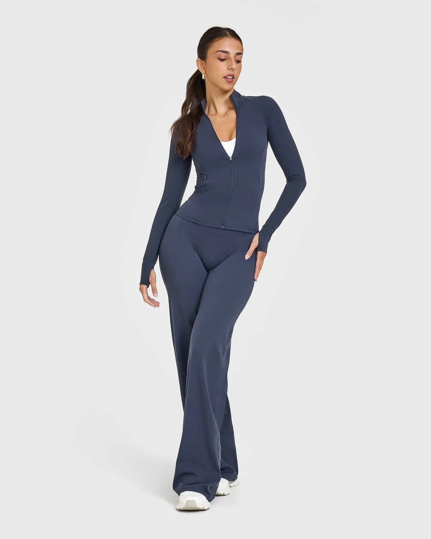 Women's High Waist Yoga Pants - Soft Stretch Straight Leg Bottoms