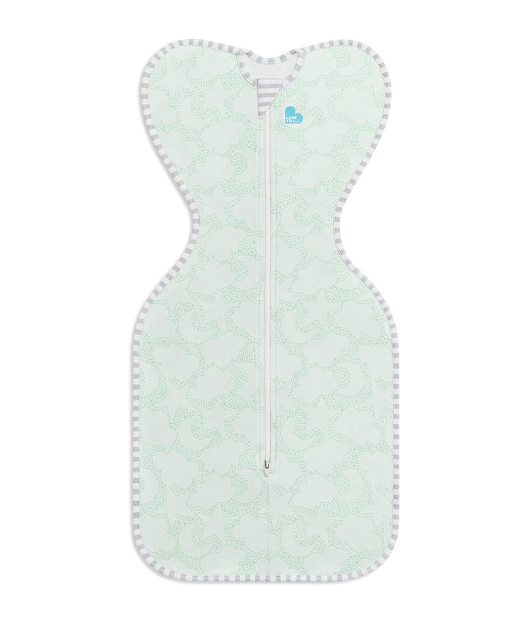 Baby Swaddle Sleep Sack Arms Up Newborn 8-13lbs Self-Soothing Swaddle Medium (13-19 lbs) Mint Celestial Dot