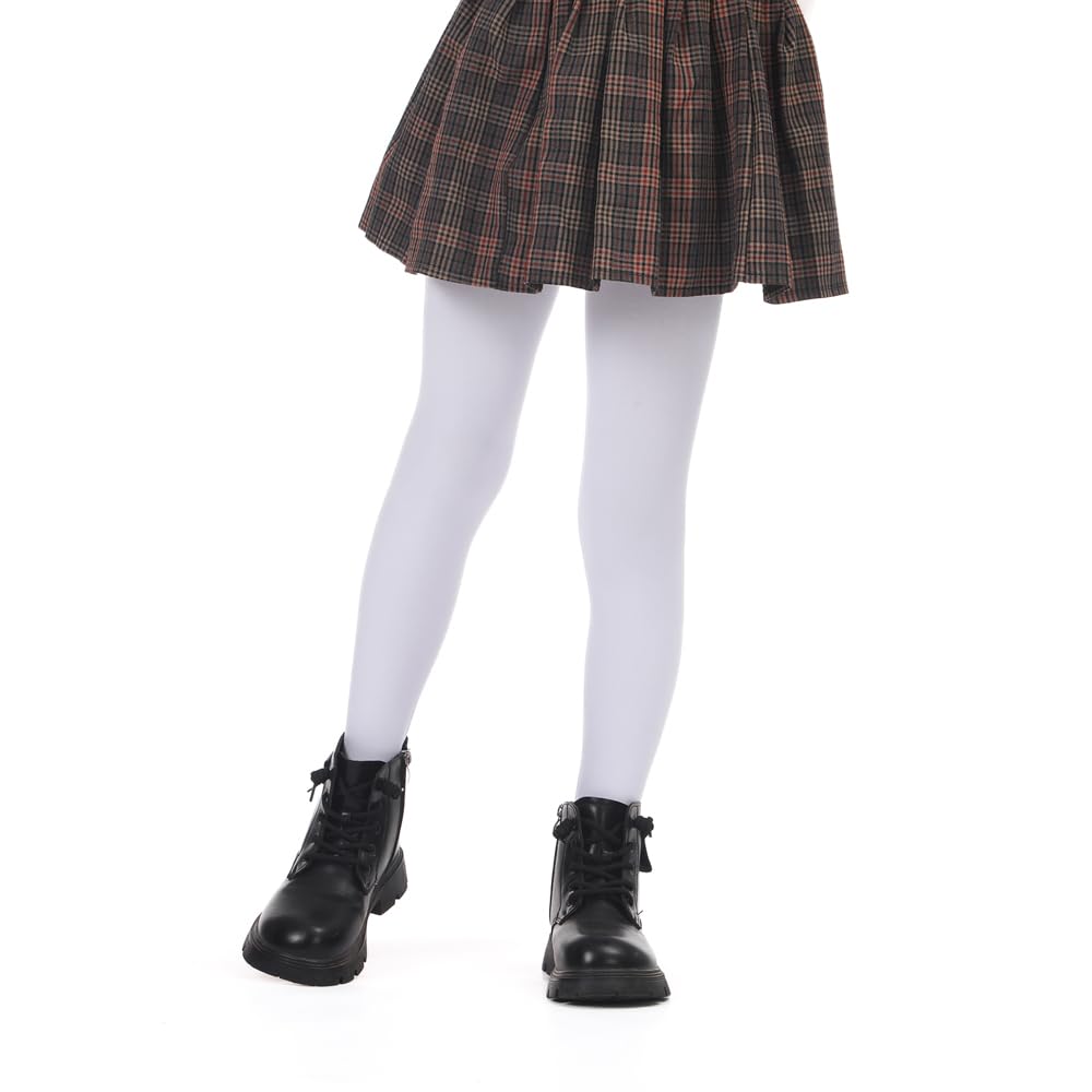 Girls Winter Fleece Lined Tights - Warm Thick Dance Tights for Kids