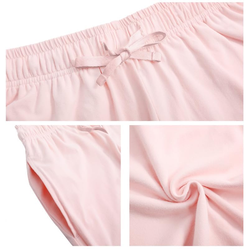 Women's Cotton Pajama Pants - Soft Comfortable Lounge Sleep Bottoms