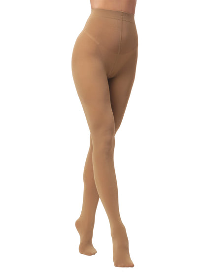 Women's 80 Den Opaque Tights - Soft Microfiber Pantyhose with 3D Stretch Technology Dark Skin