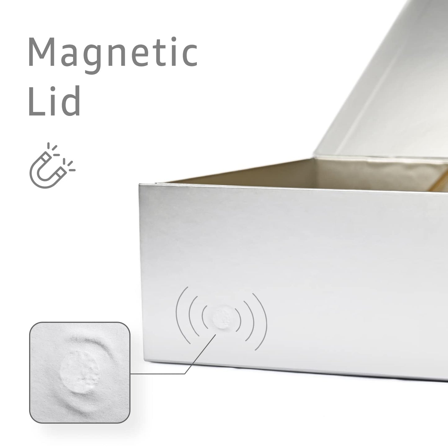 Gift Boxes with Lids 2 Pack - Magnetic Closure with Ribbon, Card, Filler & Sticker