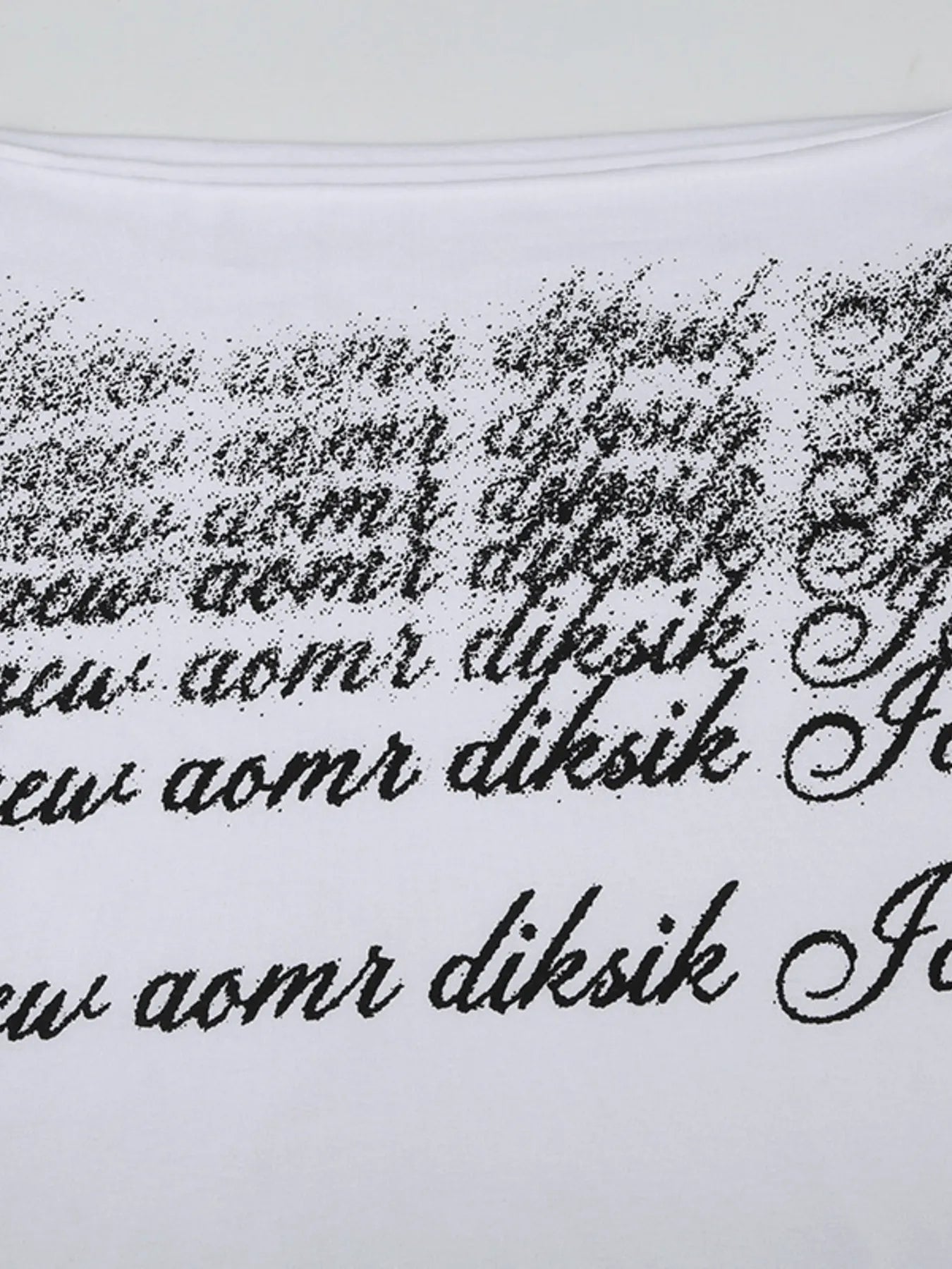 Letter Single Shoulder T-Shirt