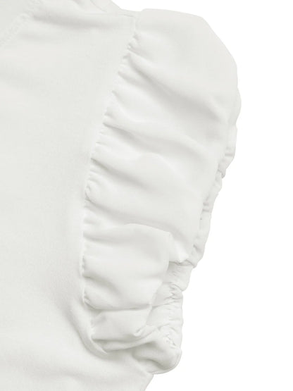 Pearl Bow Puff Sleeve T-Shirt